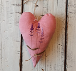 Lawendowe serce –różowe  zawieszka