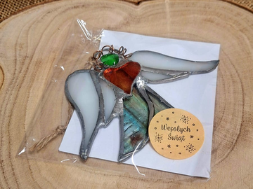 Zawieszka witrażowa "anioł" / Nr artykułu: W-19/9/25/Ł