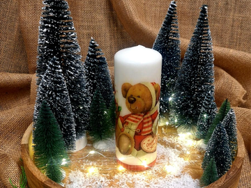 Świeca decoupage / Nr artykułu: 19/25/G