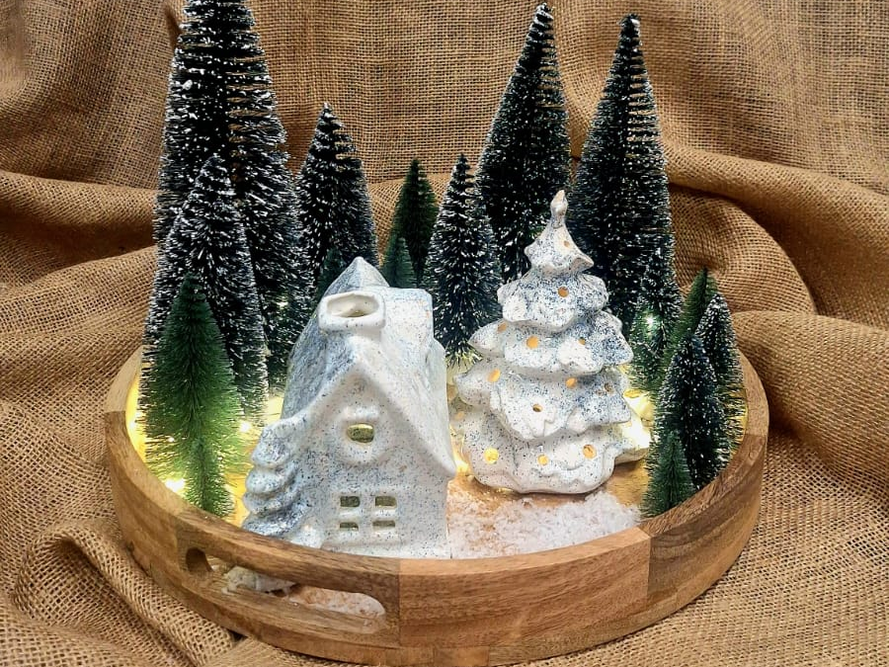 Lampion ceramiczny - choinka / Nr artykułu: C-52/12/25/Ł